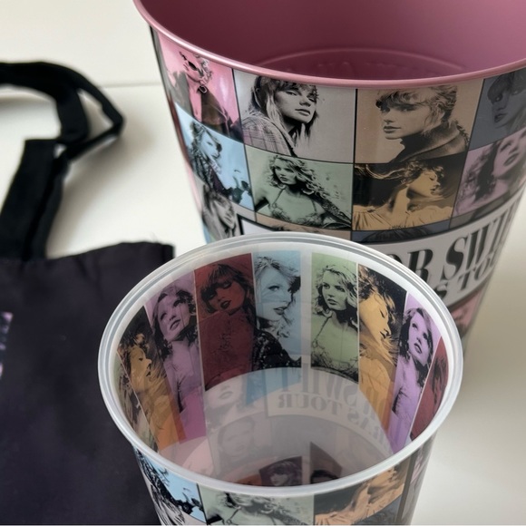 Taylor Swift Bucket + Cup - Eras Tour Movie Merch Exclusive AMC Movie Tour Merch - Picture 12 of 13